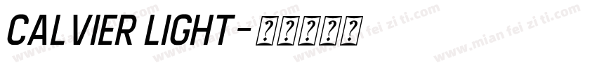 Calvier Light字体转换